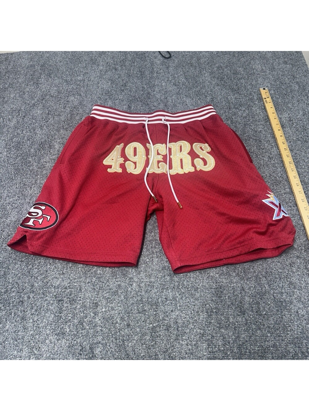 Authentic Mitchell & Ness Just Don San Francisco 49ers Super Bowl Shorts Medium